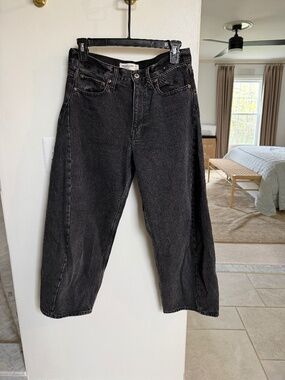 Abercrombie black barrel jeans